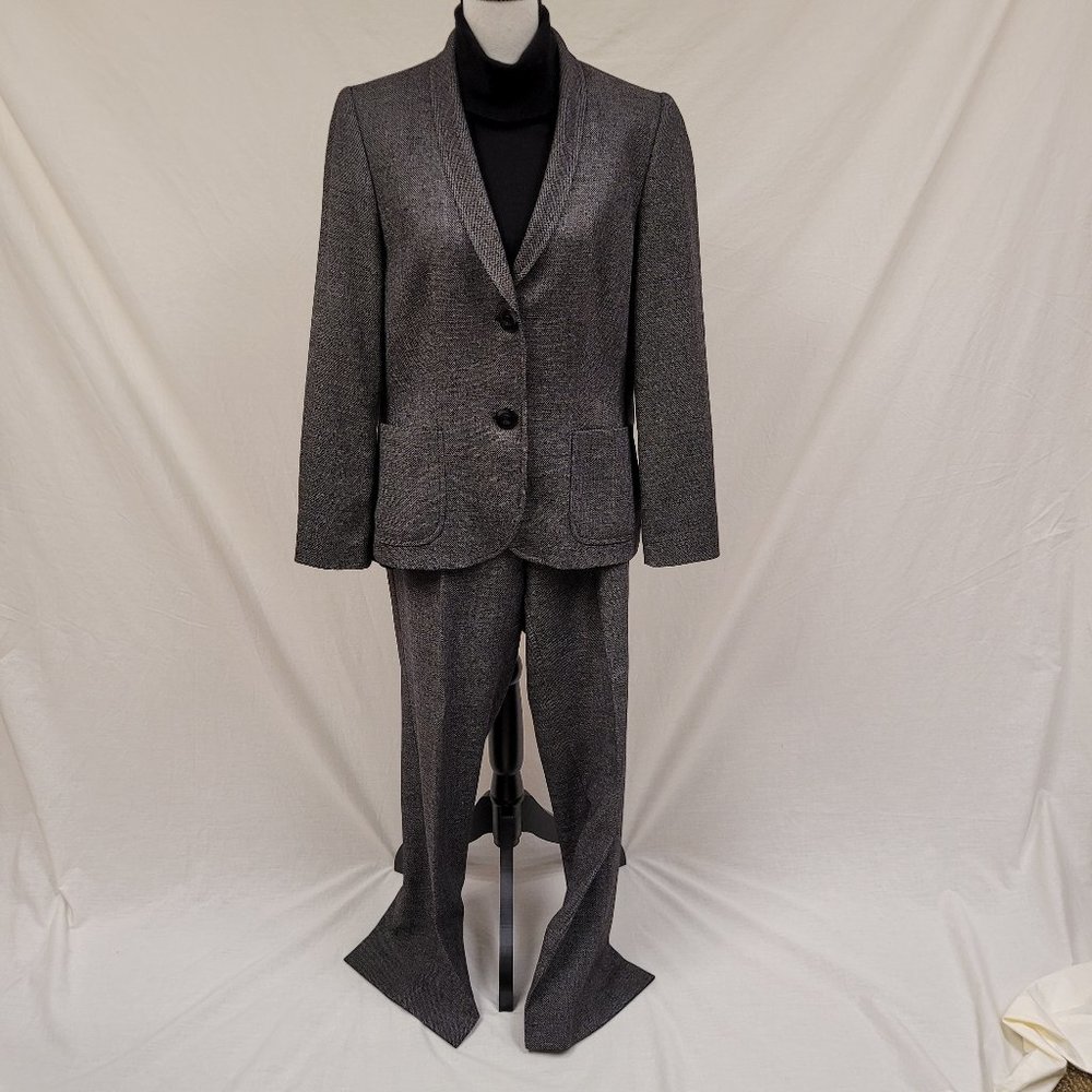 Santorelli Fully Lined Gray Double Button Pantsuit - image 1